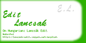 edit lancsak business card